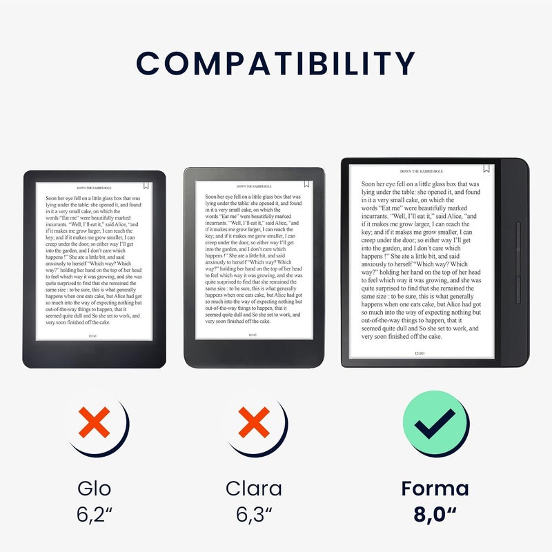 kwmobile Origami Case Compatible with Kobo Forma Case - Slim PU Leather Cover with Stand - Rose Gold - Image 2